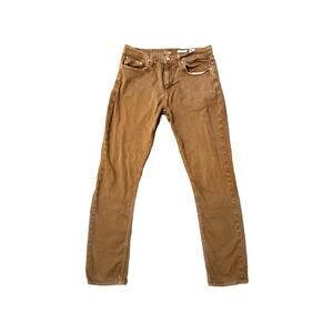 Men 33 Noend No End Skinny Brown Denim Jeans Pants Made USA Cotton 29" Inseam